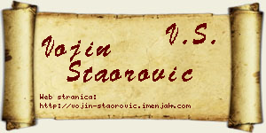 Vojin Staorović vizit kartica